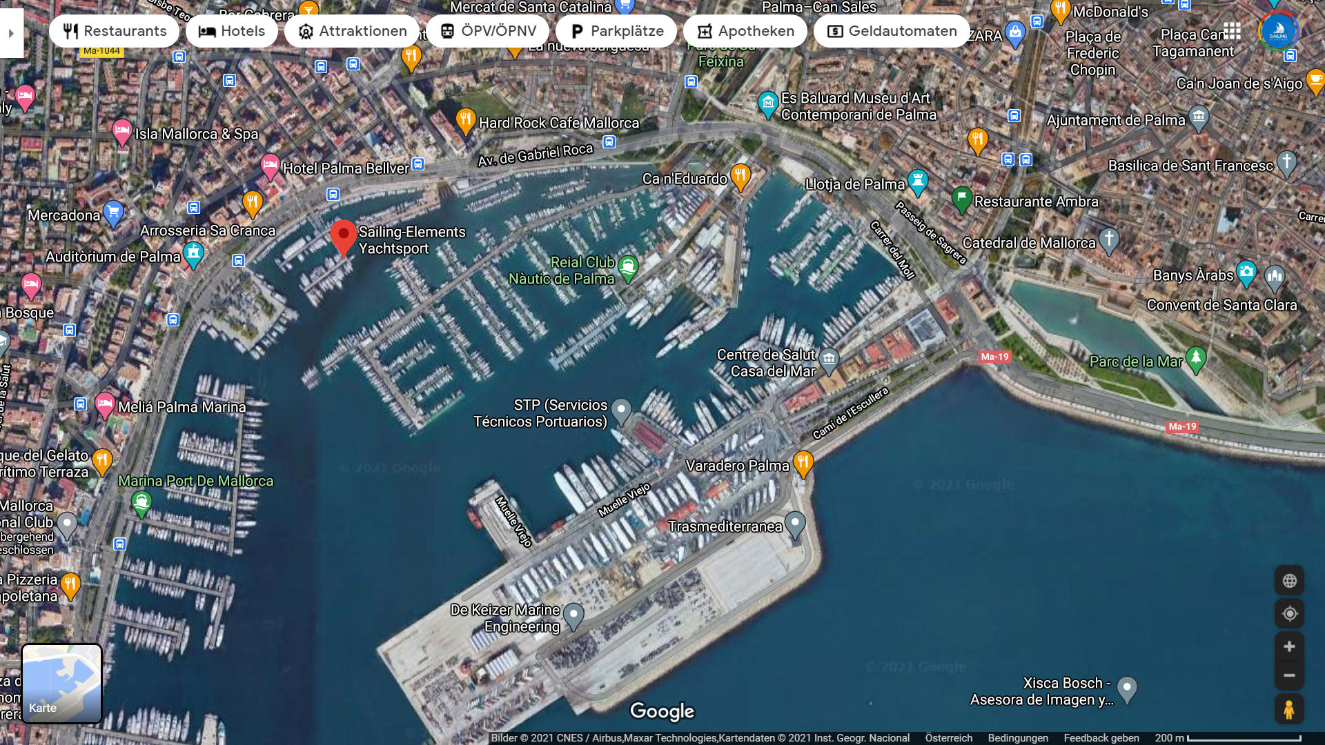 Hafen von Palma aus der Luft